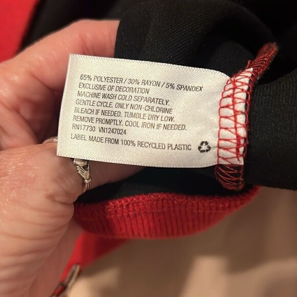 Hunter Target szXL red with black and white trim drawstring neck hoodie EUC - Picture 4 of 8